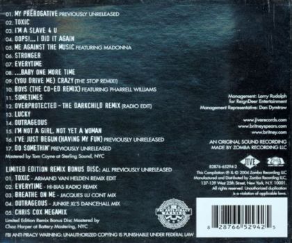 Greatest Hits My Prerogative CD 1 Britney Spears